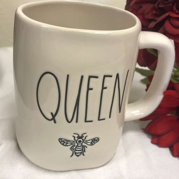 Rae Dunn Bee & Honey Collection: Mug and Honeypot With Spoon  Rae Dunn Queen Bee Mug & Honey Bee Pot